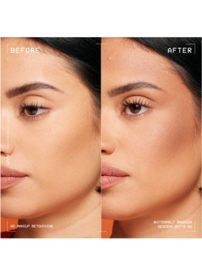 NYX PROFESSIONAL MAKEUP NYX Buttermelt Bronzer, 03 - Deserve Butta - Image 2